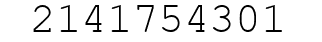 Number 2141754301.