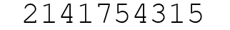 Number 2141754315.
