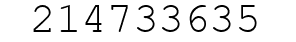 Number 214733635.