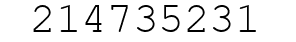 Number 214735231.