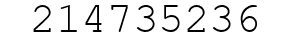 Number 214735236.