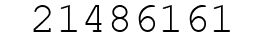 Number 21486161.