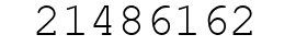 Number 21486162.