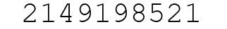 Number 2149198521.