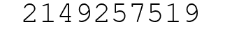 Number 2149257519.