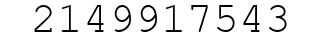 Number 2149917543.