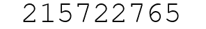 Number 215722765.
