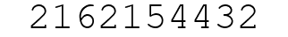 Number 2162154432.