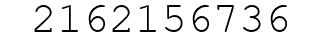 Number 2162156736.