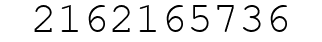 Number 2162165736.