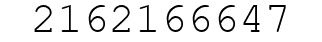 Number 2162166647.