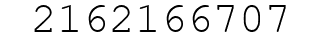 Number 2162166707.