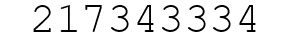 Number 217343334.