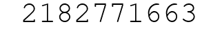 Number 2182771663.