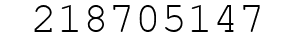Number 218705147.