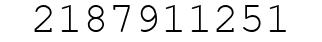 Number 2187911251.