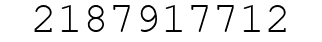 Number 2187917712.