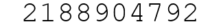 Number 2188904792.