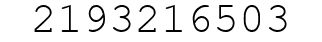 Number 2193216503.