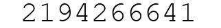 Number 2194266641.