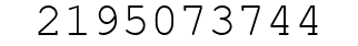Number 2195073744.