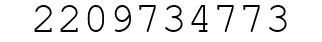 Number 2209734773.