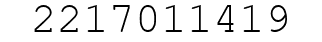 Number 2217011419.