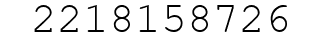 Number 2218158726.