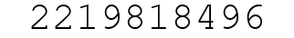 Number 2219818496.