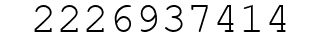 Number 2226937414.