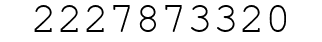 Number 2227873320.