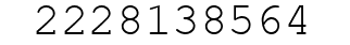 Number 2228138564.