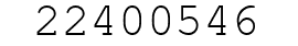 Number 22400546.