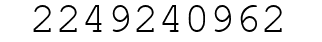 Number 2249240962.