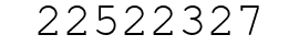 Number 22522327.