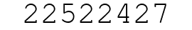 Number 22522427.