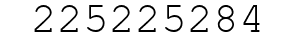 Number 225225284.