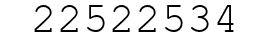 Number 22522534.
