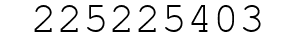 Number 225225403.