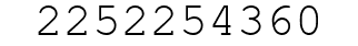 Number 2252254360.