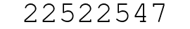 Number 22522547.