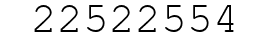 Number 22522554.
