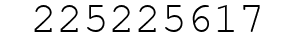 Number 225225617.