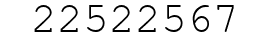 Number 22522567.