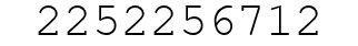 Number 2252256712.