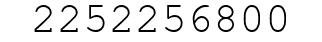 Number 2252256800.