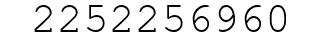 Number 2252256960.