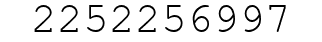 Number 2252256997.