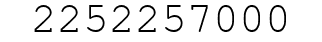 Number 2252257000.