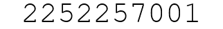 Number 2252257001.